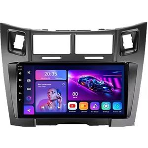 9"" 2 DIN Android 14 Autoradio Stereo voor Toyota Yaris 2 XP90 2005-2012 met draadloze CarPlay Backup Camera Stuurwielbediening GPS Navigatie Bluetooth(L300(4+64G))