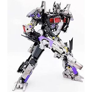 Transformer-Toys-speelgoed, HMK-09C2, Optimus-Prime met donkere platte kop en accessoires, legeringsversie, vervormingsspeelgoedcollectieversie, 30 cm hoog