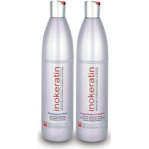 Inokeratin, set voor Braziliaanse Straightening - 500mL - Met keratine en arganolie - Bevat geen formaline (set voor Braziliaanse Straightening 2x500mL)