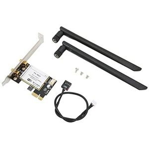 2.4G/5G Dual-band Draadloze Netwerkkaart, 300 Mbps Hoge Overdrachtssnelheid, PCI-E Desktop WiFi Draadloze Netwerkkaart, Bluetooth 4.0 met Antenne