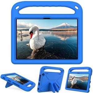 Tablet PC-hoes Compatible With Kindle Fire HD8/HD 8 Plus 2022 2020, shock absorbing, with handle,EVA, holder, sturdy tablet case for kids, lightweight Bescherming(Blu)