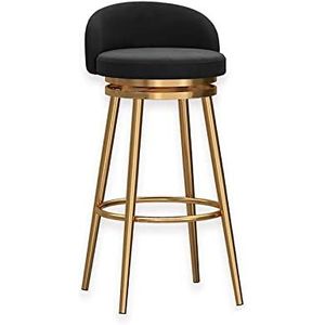 AADDFDD Barkrukken barstoelen verstelbare barkruk set van 1/2, toonhoogte kruk fluweel gestoffeerde draaibare barstoel goud metalen frame (zithoogte: 65 cm)