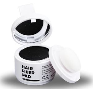O.C. HAIRCARE Aanzetpoeder voor haarverdichting voor vrouwen en mannen, voor geheime haarhoeken, scheiding en haaraanzet, aanbevolen door toonaangevende salons, 9 kleuren, duurzaam haarpoeder (zwart)