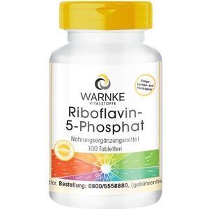 Riboflavine 5-fosfaat - vitamine B2 - veganistisch - actieve riboflavine - 100 tabletten | Warnke Vitalstoffe - Duitse apothekerskwalitei