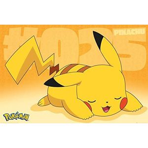 GBeye Pokemon Pikachu Asleep Poster, Multicolor, 24 x 36 inch