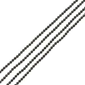 5 m/partij Goud Zwart Brons Kleur Metalen Bal Kraalkettingen 1,2 1,5 2 mm Voor DIY Kettingen Sieraden Maken Bevindingen Accessoires-Zwart-1,5 mm