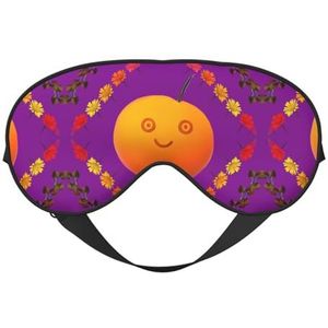 Oranje Unisex Elastische Verstelbare Gesp Ontwerp Verduisterend Slaap Oogmasker voor Thuis Reizen Yoga Kantoor Nap