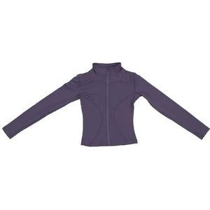 Yoga-Jack, Atletisch Jack Sportkleding met Rits en Hoodies met Lange Mouwen Gymjack voor Hardlopen (aubergine paars)