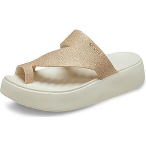 Glanzende sleehakken dames Crocs Getaway Platform Toe Loop