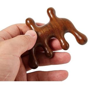 8cm Haar Massage Kam Chinese Stijl Sandelhout Draagbare Handvat Kam