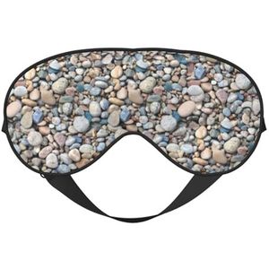CRJSYCBYB Kiezelsteen Patroon Gedrukt Zacht Oogmasker Slapen Oogmasker Reizen Oogmasker