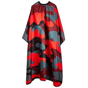 Waterdichte kapper kapper stylist Cape Haarstyling Cape Camouflage, Rood C 140x160 cm, 140x160 cm