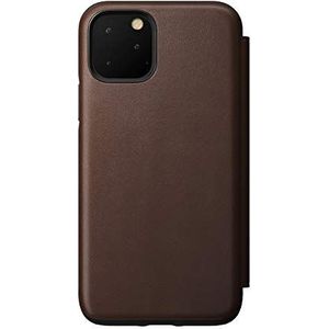 Nomad Leather Folio opvouwbare beschermhoes met kaarten- en geldvakken compatibel met iPhone 11 Pro in bruin