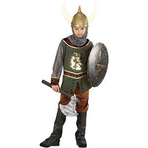 Amakando Kinderridderkostuum, middeleeuws ridderpak, 140 cm, 8-10 jaar, kinderkostuum, ridder, Vikingkostuum, carnavalskostuum, kinderen, jongens, vechters, carnavalskostuum, moedige krijger, verkleedkleding