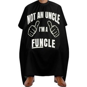 Kapperscape Niet Oom, Ik ben Funcle Barber Cape Geschikt Haartondeuscape Professionele Kapmantel Voor Huishouden Haarsnit Volwassenen 140 x 168 cm