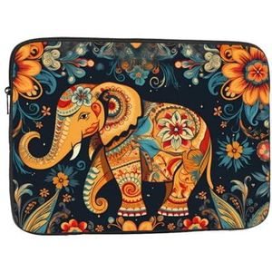 Laptop Sleeve Voor Vrouwen Laptop Sleeve Case 17 Inch Shockproof Beschermende Notebook Case Leuke Draagtas En Cover Voor Mannen Bohemian Olifant Patroon Computer Draagtas