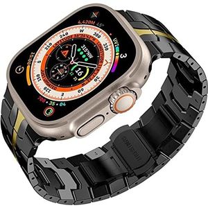 OFWAX Robuuste roestvrijstalen horlogeband Mod Kit, voor Apple Watch Ultra 49 mm 8 7 44 mm 45 mm, heren nieuw ontwerp vervangende band compatibel met Watch SE 6 5 4 3 42/41/40/38 mm, 42/44/45/49mm,
