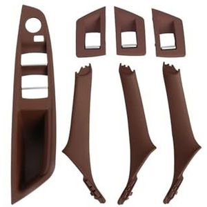 Binnendeurgreep Auto Voor BMW 5 Serie F10 F18 523 525 528 LHD RHD 6 Kleuren Beige Zwart Moka Auto Interieur Deurgreep Trekker 7-delige Set Auto Binnen Deurgrepen(LHD Red)
