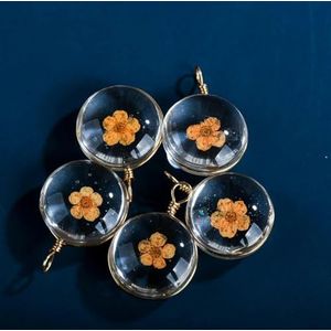 18# nl ijzerdraad glas kraal bal en bloemen hanger voor DIY oorbellen armband choker ketting sieraden maken kralen-5pcs-18mm-XN5949