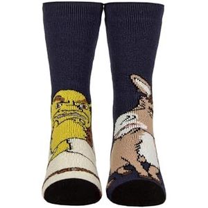HEAT HOLDERS SOCKSHOP Shrek Thermosokken - 1.6 TOG Lite Herensokken Gezellig Geïsoleerde Wintersokken met Donkey & Shrek Design, zachte geborstelde voering voor warmte en comfort, marineblauw, 40-45