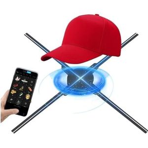 Hologram-ventilator, 3D-ventilator met mobiele app, 60 cm, 4 bladen, 3D-hologramventilator, led-ventilator, levendige afbeelding, hologramventilator