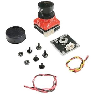 1/3"" voor CMOS 1500TVL Mini FPV-camera - 2,1 mm voor groothoeklens 5-30V DC PAL/NTSC-automatische omschakeling met OSD voor FPV-racedrones(Orange)