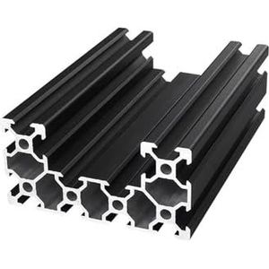 C-Beam 20 Series 4080U 3D-printer, V-groef-aluminium-extrusie, Europese standaard, zwart, 300-1600 mm (1300 mm)