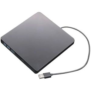 Slanke Externe DVD RW CD Writer Brander USB3.0 Reader Speler Optische Drives For Laptop PC Dvd-brander Dvd Heldere Beeldkwaliteit Stabiele Audio(Black)