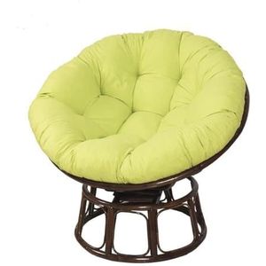 Papasan Ronde Stoelkussens, Zacht Dik Papasan Fauteuilkussen Rotan Fauteuilkussen for Buiten Tuin, Balkon en Woonkamer (Kleur: Le Noir, Maat: 150X150CM)(Light green,90x90CM)