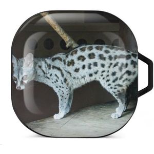 Portret van een gemeenschappelijke Genet oordopjes hoesje compatibel met Samsung Hard Shell beschermhoes zwart-stijl