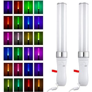 2 Stuks LED-Lichtstaven, 24 Kleuren, 3 W, Kleurrijke Lichtstaafjes, 25 cm, Set Voor Bruiloft, Feest, Concert, Raves, Souvenir