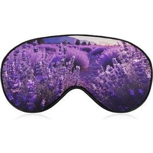 Paarse lavendel oogmasker voor dames en heren, ademend en verstelbare oogbedekking, ultrazacht slaapmasker, lichtgewicht reisblinddoek voor vliegtuig, dutje, nachtslapen
