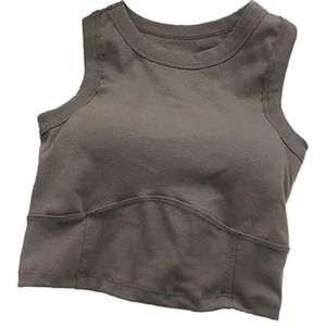 kekafu Vest model tanktop voor dames, model fitness T-shirt meerdere opties, Donkergrijs, M