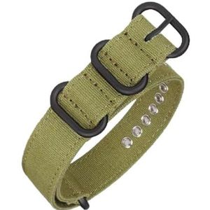 Pgqjfks 18mm/20mm/22mm/24mm/26mm Canvas Horlogeband Mannen Nylon Horlogeband, Zwarte Gesp, 20mm, Nylon