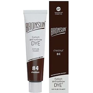 Wenkbrauwverf en wimperverf voor het verven – tot 6 weken aanhoudend – voor professionals – verschillende kleuren – wenkbrauw- en wimperkleuren – 15 ml Chestnut N°4 Chestnut N°4