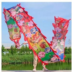 Dance Dragon Ribbon Streamer Dragon Print Dance Streamers, Dance Dragon Ribbon Streamer Dancing Dragon Ribbon Streamers, Square Fitness Dancing Dragon Jongleerset, Fitnessapparatuur for kinderen en vo