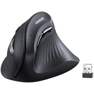 UGREEN - Verticale Draadloze Bluetooth Muis - Ergonomische Muis - Zwart - Compatibel met PC/Laptop/Tablet