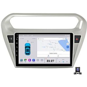 Wireless Carplay Screen for Car & Android Auto Head Unit Compatible with Peugeot 301 2013~2016 Touchscreen 9 Inch Double Din Car Stereo with Backup Camera Navigation 4G,C10
