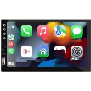 Achtercamera 7 Inch Autoradio 1 Din MP5-speler Touchscreen Multimedia FM ISO Power AUX-ingang Bluetooth USB Universele(Camera with Carplay)
