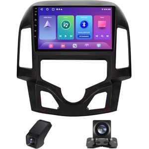 Android autoradio 2 Din geldt voor Hyundai i30 1 FD 2007-2012 met Draadloze Carplay Android Auto GPS Navi WiFi 9 inch met Bluetooth+ Achteruitrijcamera/Stuurwielbediening(B,C10 Pro)
