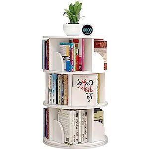 Boekenkasten 360° draaibare boekenplank grote capaciteit staande boekenkast thuis eenvoudig boekenrek open boekenplank organisator Ruimtebesparend