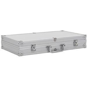 vidaXL Wapenkoffer Aluminium ABS Zilverkleurig Geweerkoffer Pistoolkoffer