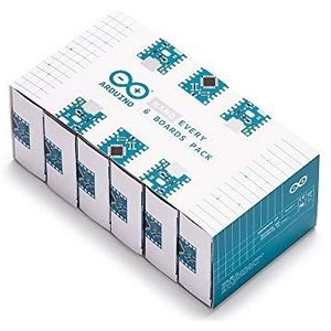 Arduino Nano Every (6 Boards Pack) [ABX00028-6P] - 6 compacte ontwikkelingskaarten met ATmega4809, 14 digitale I/O-pinnen, 6 analoge ingangen, ideaal voor prototyping en educatieve projecten