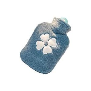 DieffematicRSD Warmwaterkruik Warmwaterzak Warme Buikhanden Leuke Warmwaterzak Handwarmer Bloem Warmwaterkruikzak Waterwarmer (Color : Blue, Size : 1000ml)