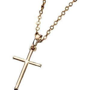 Mode dames kruis hanger goud/zilver/kristal kruis ketting mannen en vrouwen sieraden (Style : GOLDEN B)