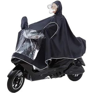 Regenjassen - Regencape - Zwart - Voor Motorfiets en Scootmobiel - Extra Groot