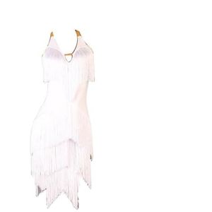 D,L,PONNYC Latin Dansrokken Met Franjes Voor Dames Mouwloze Ballroom Dansjurken Rugloze Salsa Performance Dansoutfit Strapless Cha Cha Danskleding