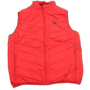 DC 5V USB Elektrisch Verwarmd Vest voor Heren en Dames, Snel Opwarmend, Duurzaam Nylon en Polyester Verwarmd Vest voor de Winter (Rood)