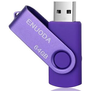 ENUODA USB Stick 64GB USB 2.0 Memory Stick Hoge Snelheid Thumb Drives (Paars)