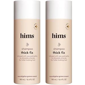 Hims Dikke Fix Haarshampoo voor dun haar met zaag, palmetto om volume en vocht toe te voegen, geen parabenen of sulfaten, veganistisch en kruimelvrij, 2 stuks, 180 g